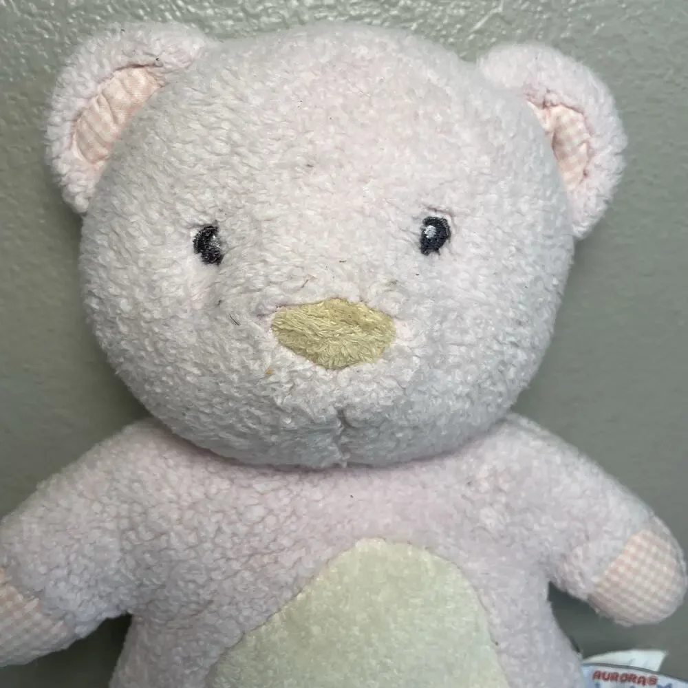 Rare HTF Aurora Baby Pink Teddy Bear 10